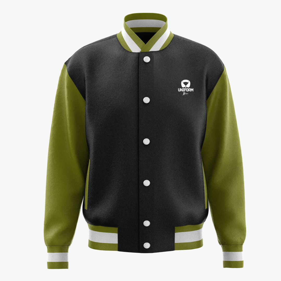 Uniform Xpert Custom Varsity Jackets, designed with top-quality materials, customizable for any team or personal style. Available in multiple colors and sizes, these jackets are stylish, durable, and comfortable.