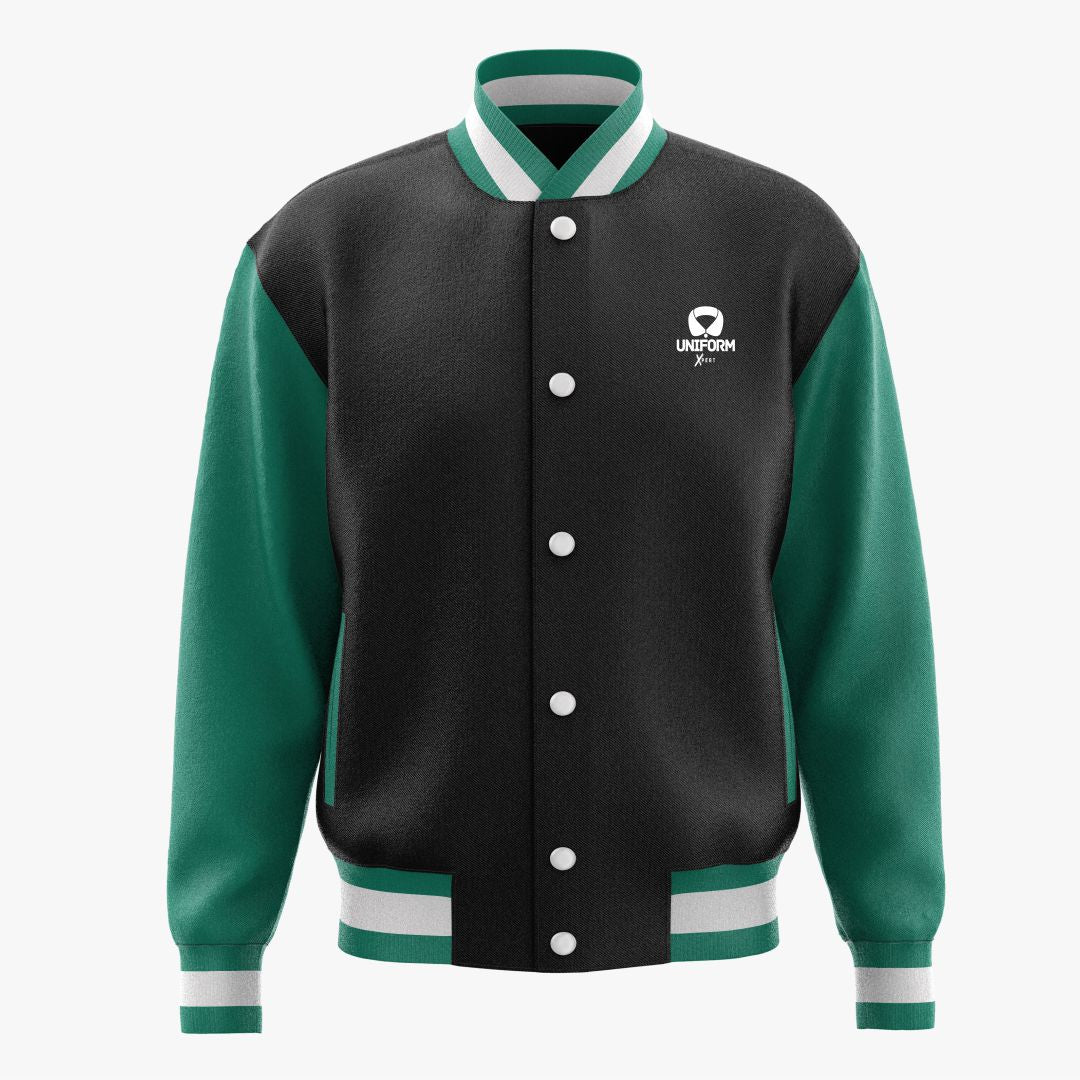 Uniform Xpert Custom Varsity Jackets, designed with top-quality materials, customizable for any team or personal style. Available in multiple colors and sizes, these jackets are stylish, durable, and comfortable.