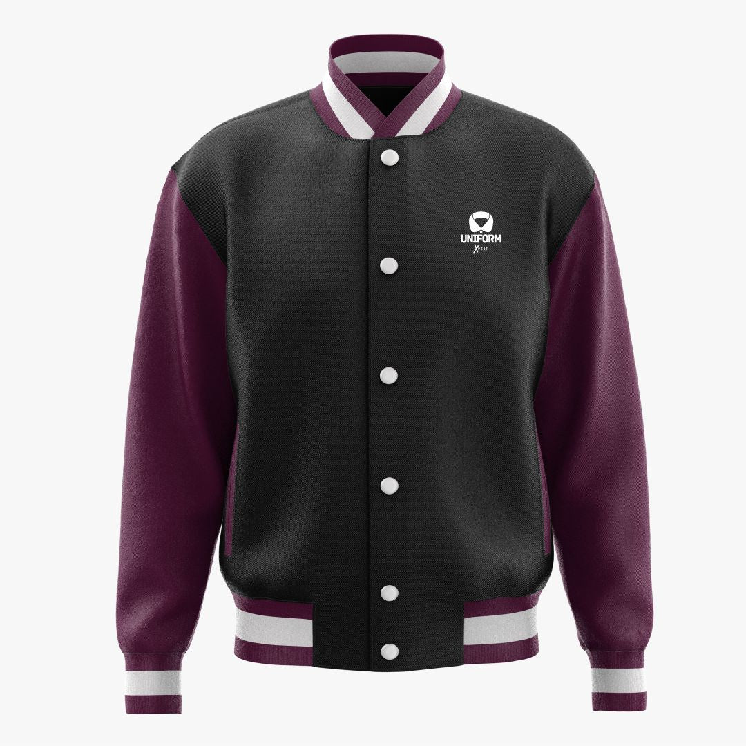 Uniform Xpert Custom Varsity Jackets, designed with top-quality materials, customizable for any team or personal style. Available in multiple colors and sizes, these jackets are stylish, durable, and comfortable.