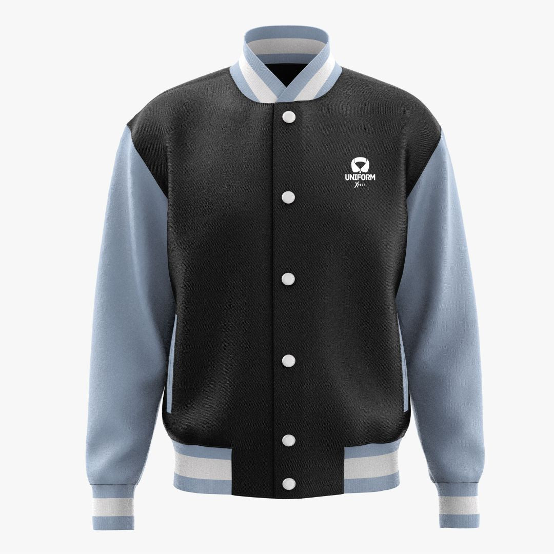 Uniform Xpert Custom Varsity Jackets, designed with top-quality materials, customizable for any team or personal style. Available in multiple colors and sizes, these jackets are stylish, durable, and comfortable.