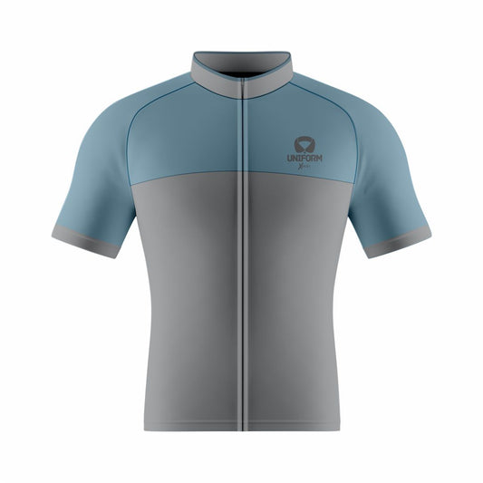 Blue Cycling Uniform: This sleek blue cycling set includes a breathable jersey and shorts. Crafted for road and mountain biking, it ensures comfort, performance, and an aerodynamic fit. Ideal for cyclists who appreciate timeless style and functionality. Keywords: blue cycling uniform, cycling jersey, cycling shorts, road biking, mountain biking, professional cycling, cycling kit, cycling apparel, cycling gear, biking clothes, cycling outfit