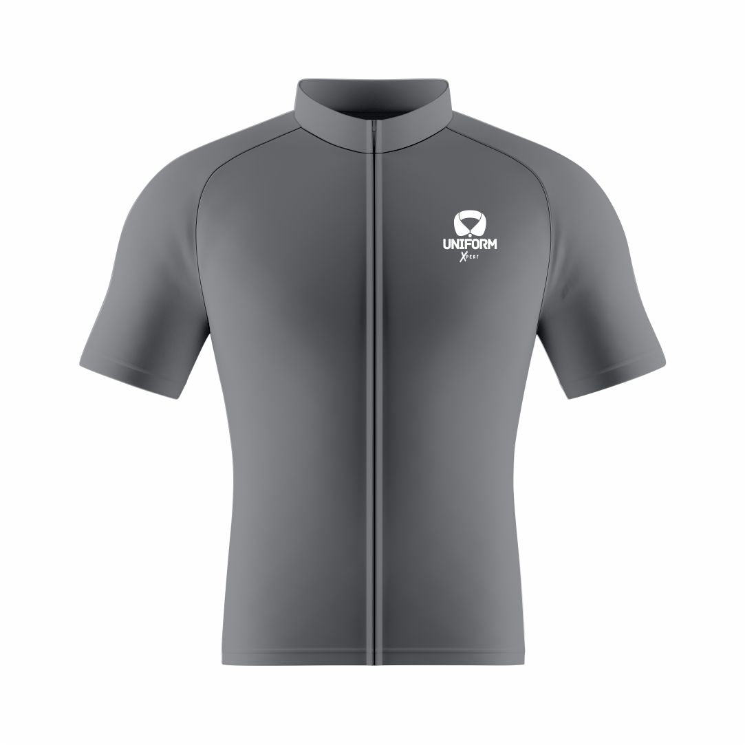 Gray Cycling Uniform: This stylish gray cycling set includes a breathable jersey and shorts. Tailored for road and mountain biking, it offers comfort, performance, and an aerodynamic fit. Perfect for cyclists looking for a versatile and understated look. Keywords: gray cycling uniform, cycling jersey, cycling shorts, road biking, mountain biking, professional cycling, cycling kit, cycling apparel, cycling gear, biking clothes, cycling outfit