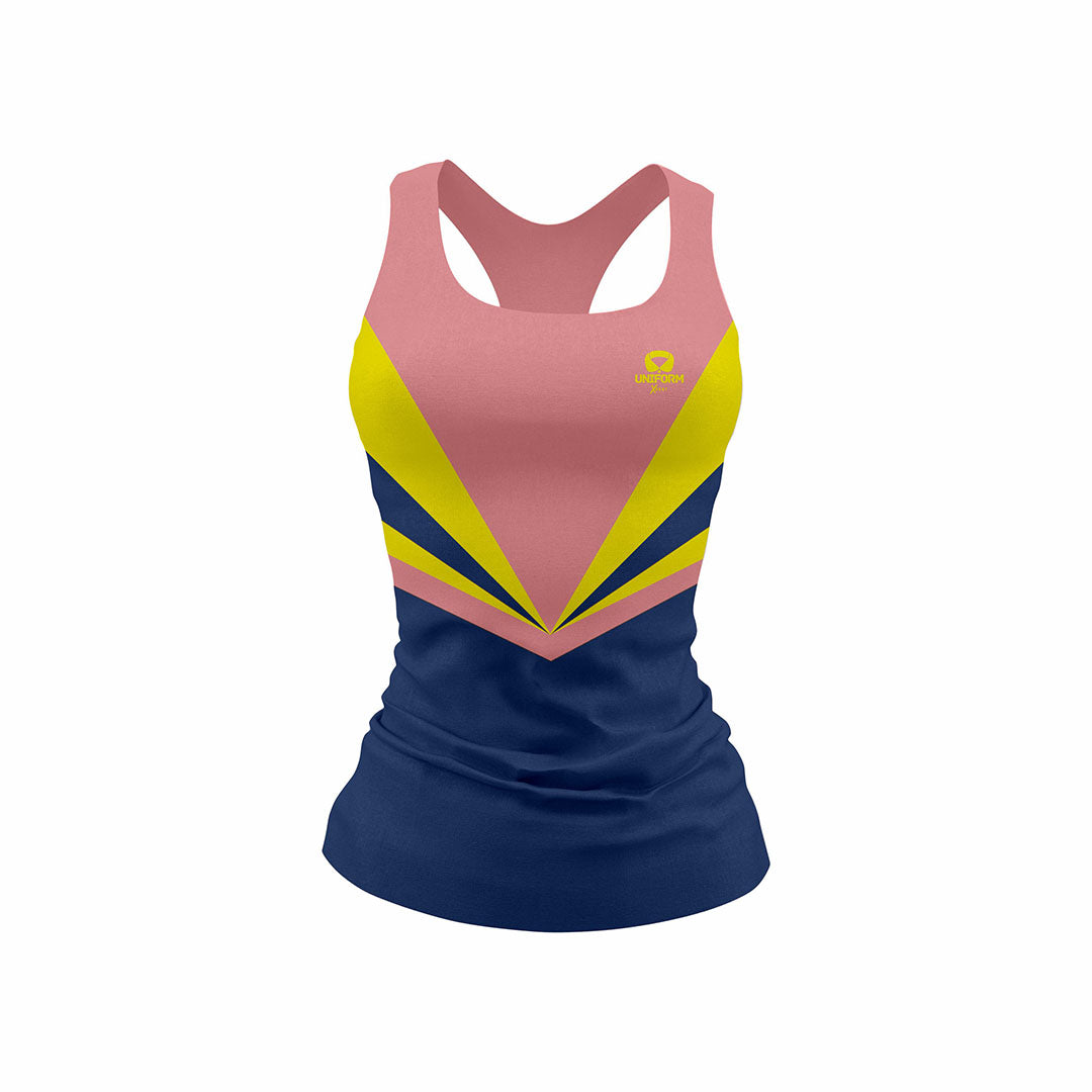 Pink Women's Netball Uniform: Stand out on the court with our vibrant pink netball uniform for women. This set includes a breathable jersey and matching shorts, crafted for agility and comfort during gameplay. Dominate the court in style with our premium set. Keywords: pink women's netball uniform, netball jersey, netball shorts