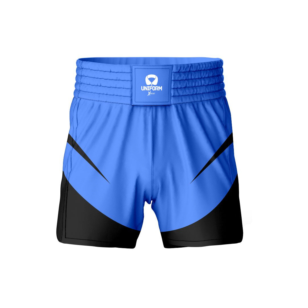 Blue MMA Shorts: Enhance your training with our sleek blue MMA shorts. Designed for durability and flexibility, these shorts offer exceptional comfort and freedom of movement during intense workouts. Stand out in the gym with our premium blue design. Keywords: blue MMA shorts, mixed martial arts shorts, training gear, athletic shorts