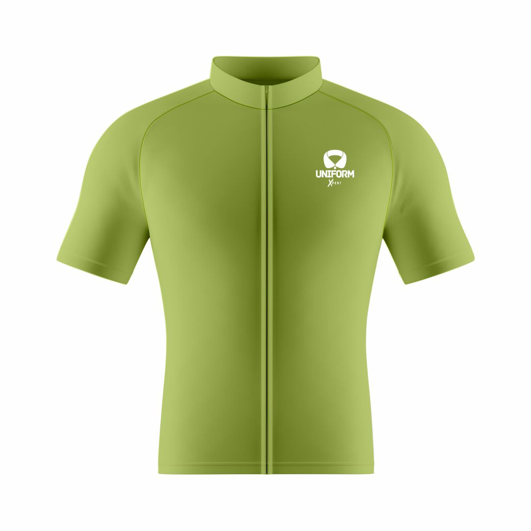 Light Green Cycling Uniform: This refreshing light green cycling set features a breathable jersey and shorts. Tailored for road and mountain biking, it offers comfort, performance, and an aerodynamic fit. Perfect for cyclists seeking a vibrant and stylish look on the road. Keywords: light green cycling uniform, cycling jersey, cycling shorts, road biking, mountain biking, professional cycling, cycling kit, cycling apparel, cycling gear, biking clothes, cycling outfit
