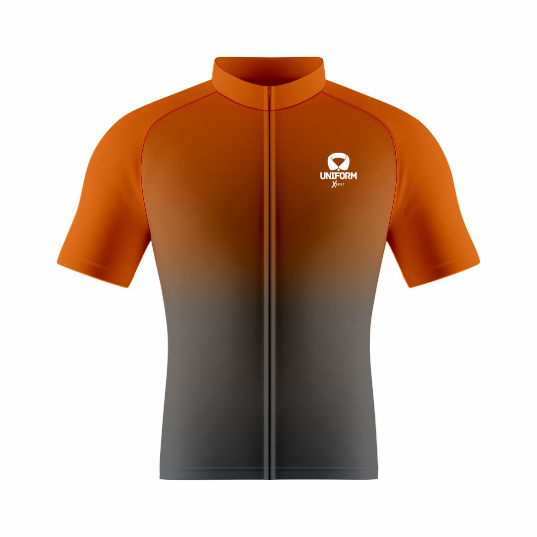 Orange Cycling Uniform: This vibrant orange cycling set includes a breathable jersey and shorts. Perfect for road and mountain biking, it ensures comfort, performance, and an aerodynamic fit. Ideal for cyclists who want to add a bold and energetic look to their rides. Keywords: orange cycling uniform, cycling jersey, cycling shorts, road biking, mountain biking, professional cycling, cycling kit, cycling apparel, cycling gear, biking clothes, cycling outfit