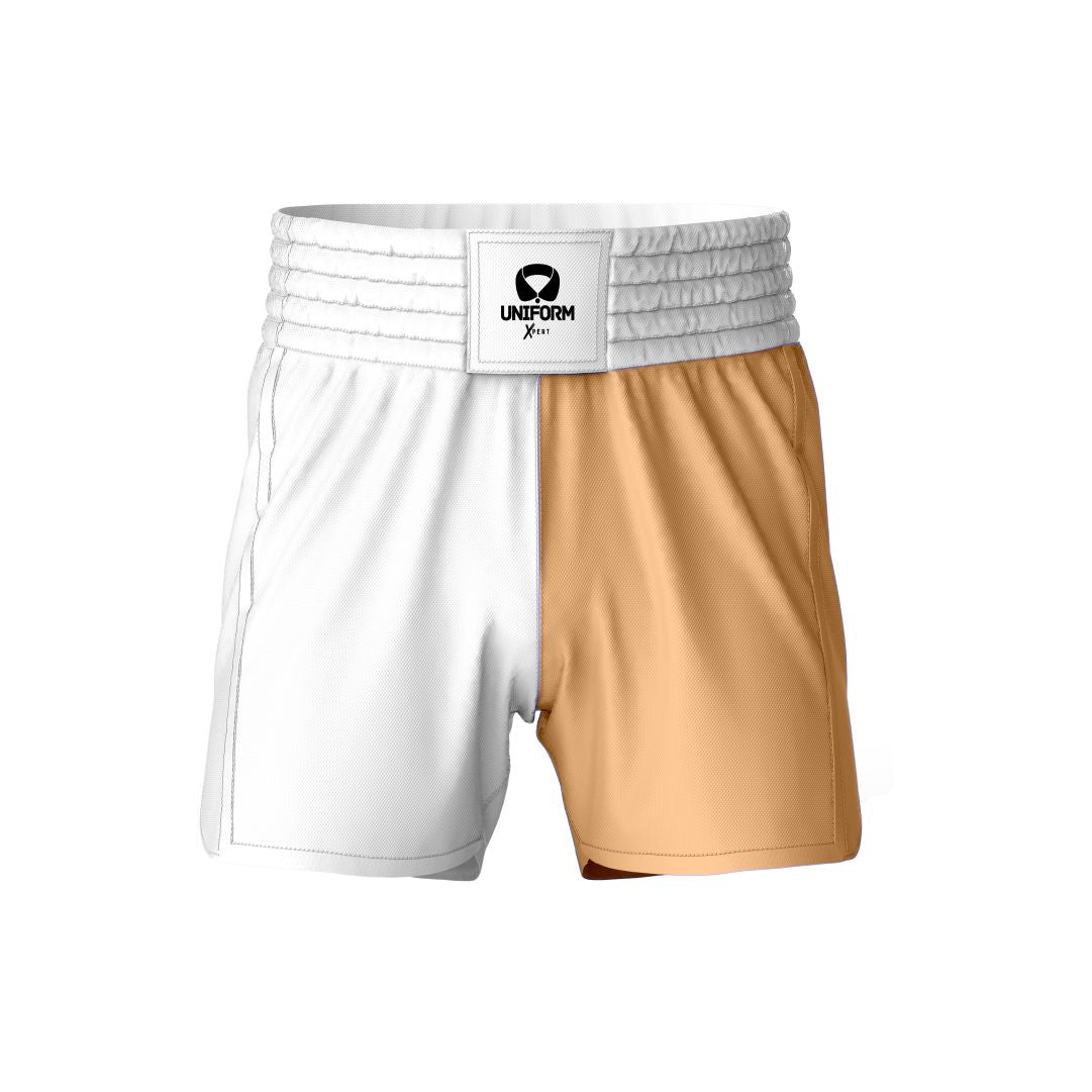 Skin Tone MMA Shorts: Train confidently with our skin tone MMA shorts. Designed for durability and flexibility, these shorts provide exceptional comfort and freedom of movement during intense workouts. Make a subtle yet stylish statement in the gym with our premium skin tone design. Keywords: skin tone MMA shorts, mixed martial arts shorts, training gear, athletic shorts