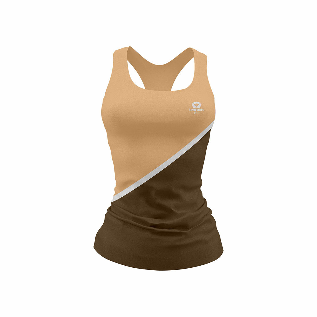 Skin Tone Women's Netball Uniform: Our skin tone netball uniform for women offers both style and performance. This set includes a breathable jersey and matching shorts, tailored for agility and comfort during gameplay. Step onto the court with confidence in our premium set. Keywords: skin tone women's netball uniform, netball jersey, netball shorts