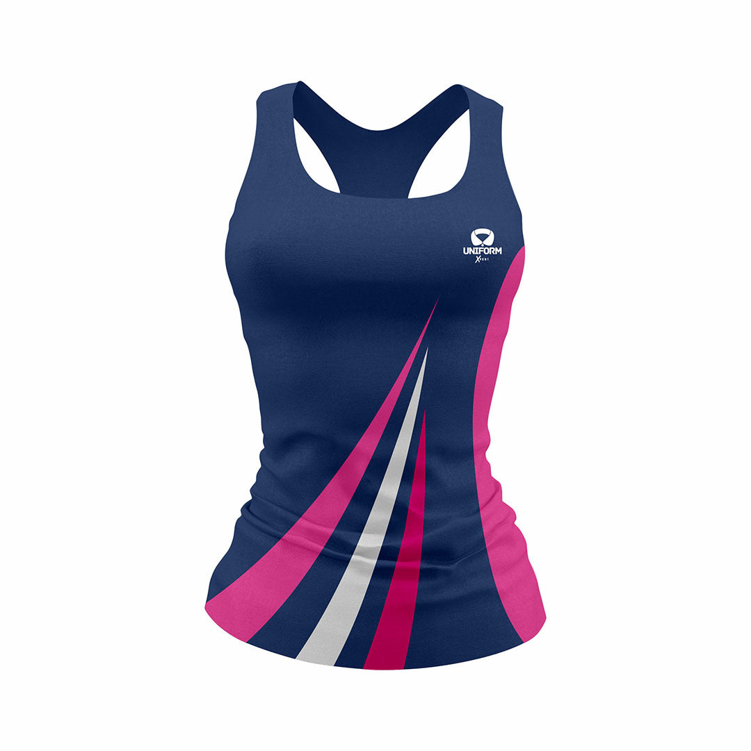 Blue Women's Netball Uniform: Elevate your game with our sleek blue netball uniform for women. This set includes a breathable jersey and matching shorts, designed for agility and comfort on the court. Play with confidence and style in our premium set. Keywords: blue women's netball uniform, netball jersey, netball shorts