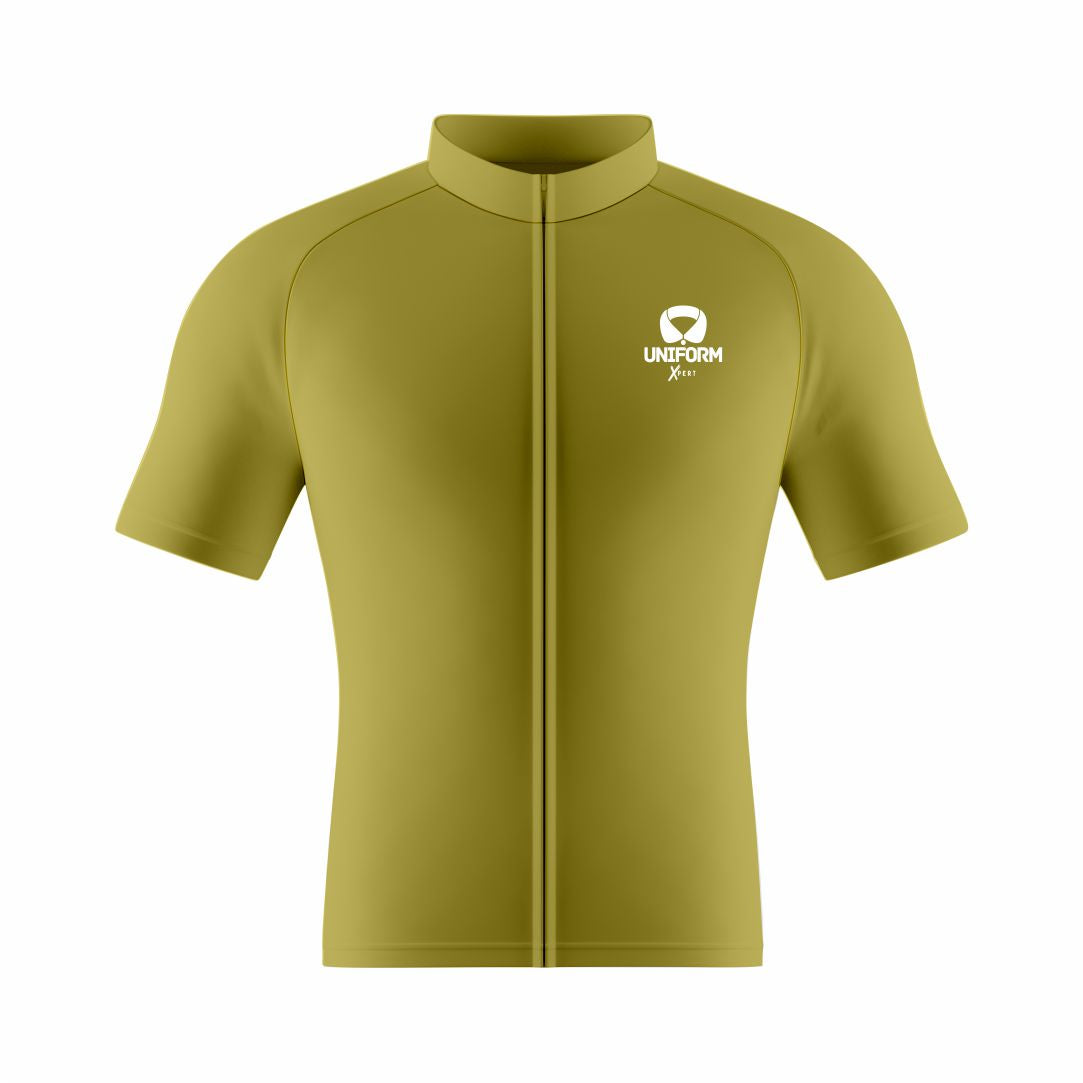 Olive Green Cycling Uniform: This sleek olive green cycling set includes a breathable jersey and shorts. Crafted for road and mountain biking, it ensures comfort, performance, and an aerodynamic fit. Ideal for cyclists who appreciate a subtle yet distinctive color on their rides. Keywords: olive green cycling uniform, cycling jersey, cycling shorts, road biking, mountain biking, professional cycling, cycling kit, cycling apparel, cycling gear, biking clothes, cycling outfit