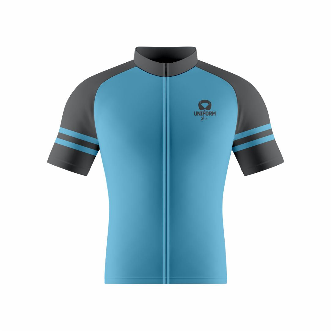Blue Cycling Uniform: This sleek blue cycling set includes a breathable jersey and matching shorts. Designed for road and mountain biking, it offers comfort, performance, and an aerodynamic fit. Ideal for cyclists who appreciate a classic and versatile look on their rides. Keywords: blue cycling uniform, cycling jersey, cycling shorts, road biking, mountain biking, professional cycling, cycling kit, cycling apparel, cycling gear, biking clothes, cycling outfit