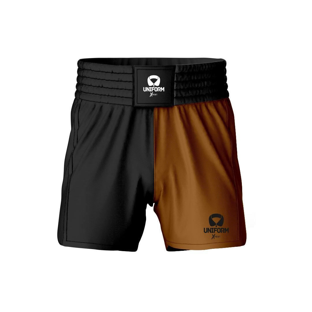 Brown MMA Shorts: Elevate your training sessions with our rugged brown MMA shorts. Designed for durability and flexibility, these shorts provide exceptional comfort and freedom of movement during intense workouts. Stand out in the gym with our premium brown design. Keywords: brown MMA shorts, mixed martial arts shorts, training gear, athletic shorts