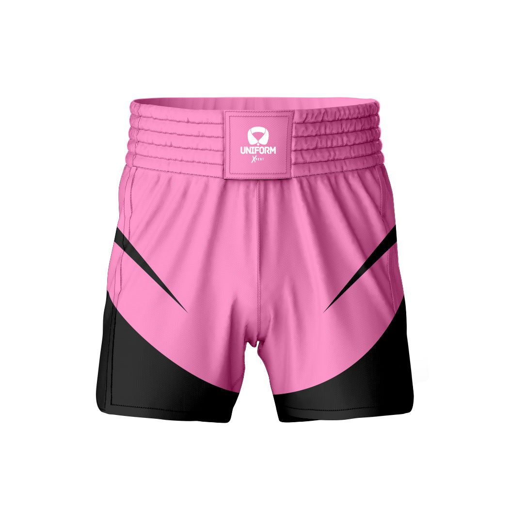 "Pink MMA Shorts: Add a pop of color to your training with our vibrant pink MMA shorts. Designed for durability and flexibility, these shorts provide exceptional comfort and freedom of movement during intense workouts. Stand out in the gym with our premium pink design. Keywords: pink MMA shorts, mixed martial arts shorts, training gear, athletic shorts