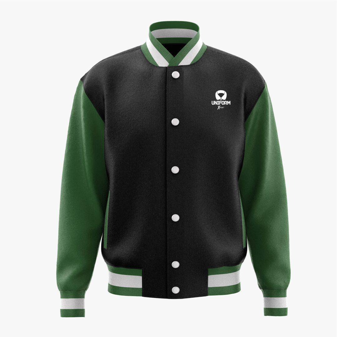 Uniform Xpert Custom Varsity Jackets, designed with top-quality materials, customizable for any team or personal style. Available in multiple colors and sizes, these jackets are stylish, durable, and comfortable.