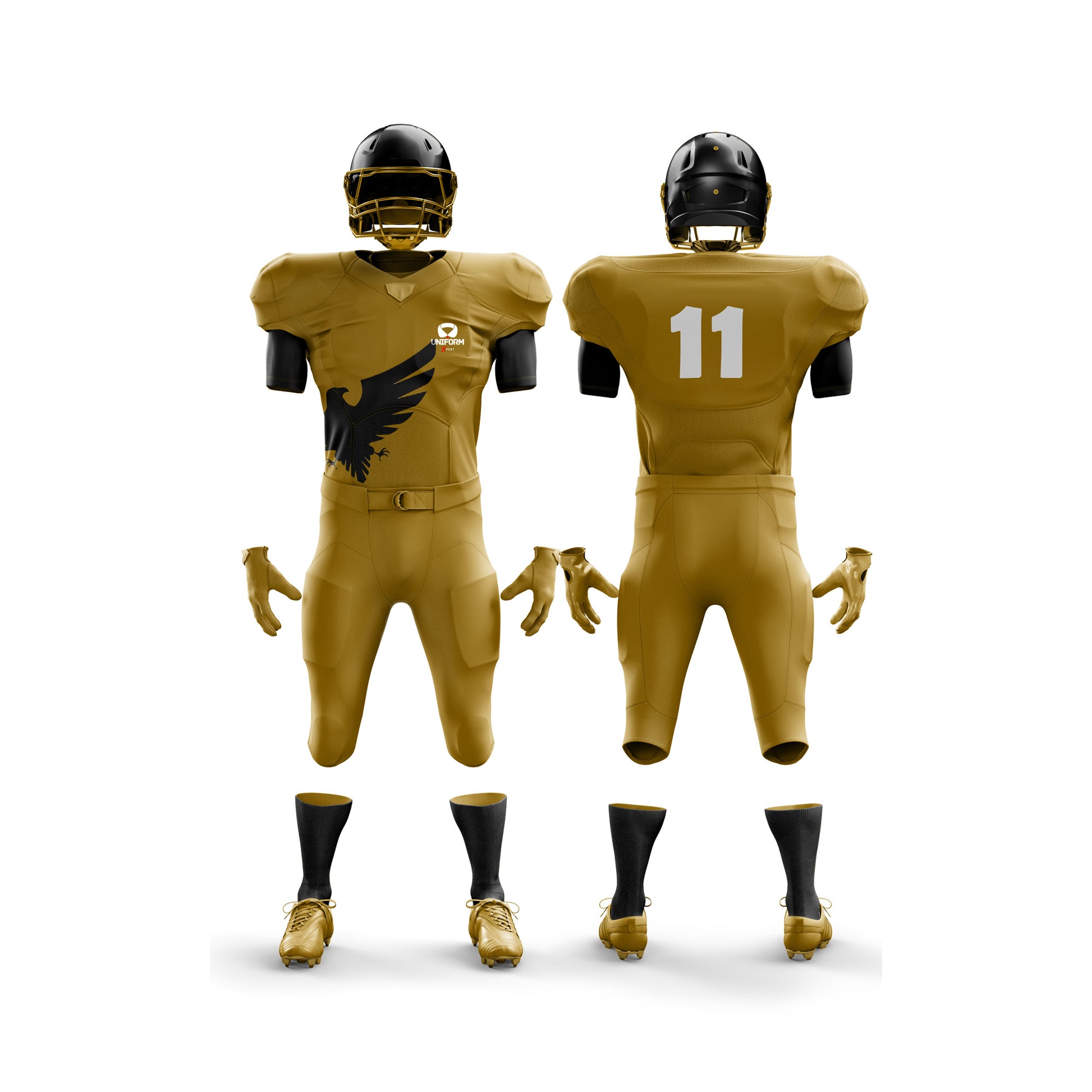 This file depicts the Uniform Xpert American Football Uniform, designed for elite performance on the football field. It features advanced moisture-wicking technology, reinforced seams, and a professional design. Ideal for athletes in the USA, UK, Canada, and globally, ensuring comfort and durability during competitive games and practices.