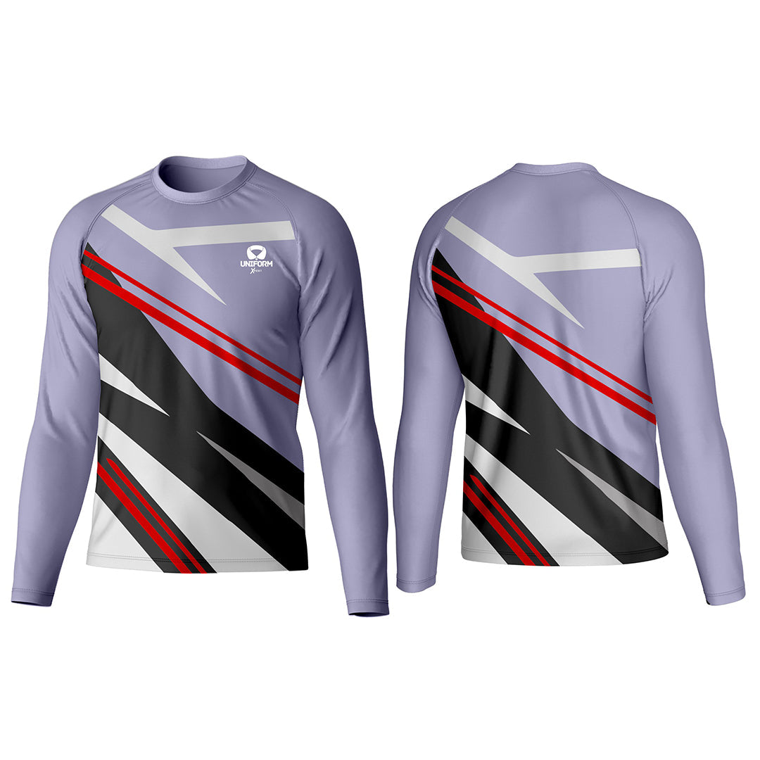 Uniform Xpert Custom Rash Guard, crafted from high-performance materials. Ideal for water sports and outdoor activities. Available in various colors and sizes, and can be customized for a perfect fit and unique style, offering protection, comfort, and durability.